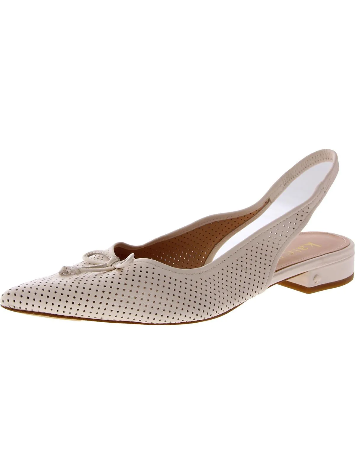 Veronica Womens Leather Perforated Slingbacks