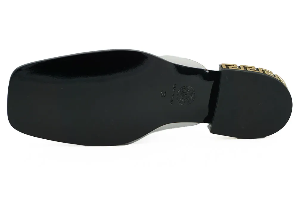 Versace Calf Leather Slides Flat Women's Shoes