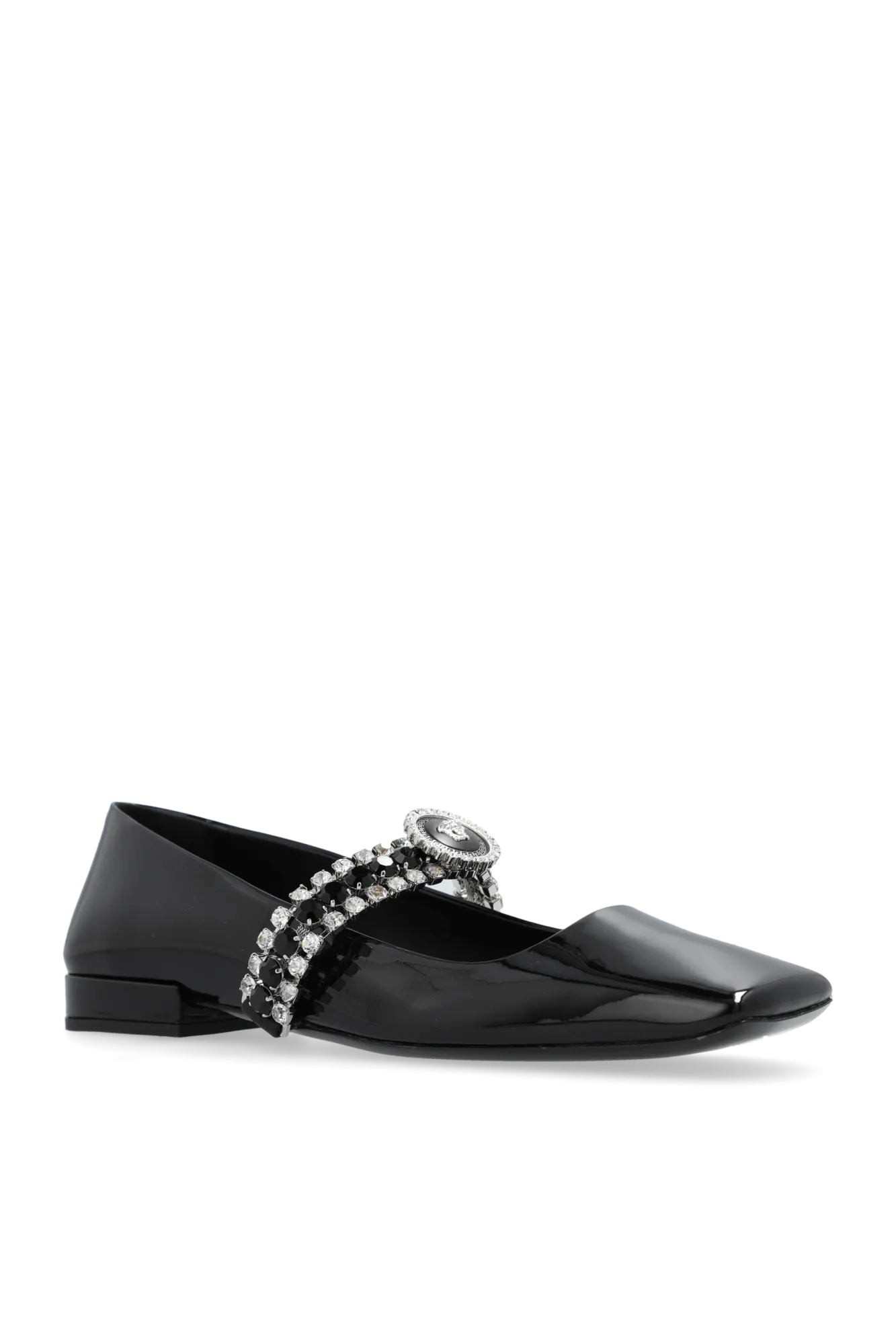 Versace Leather Ballet Flats