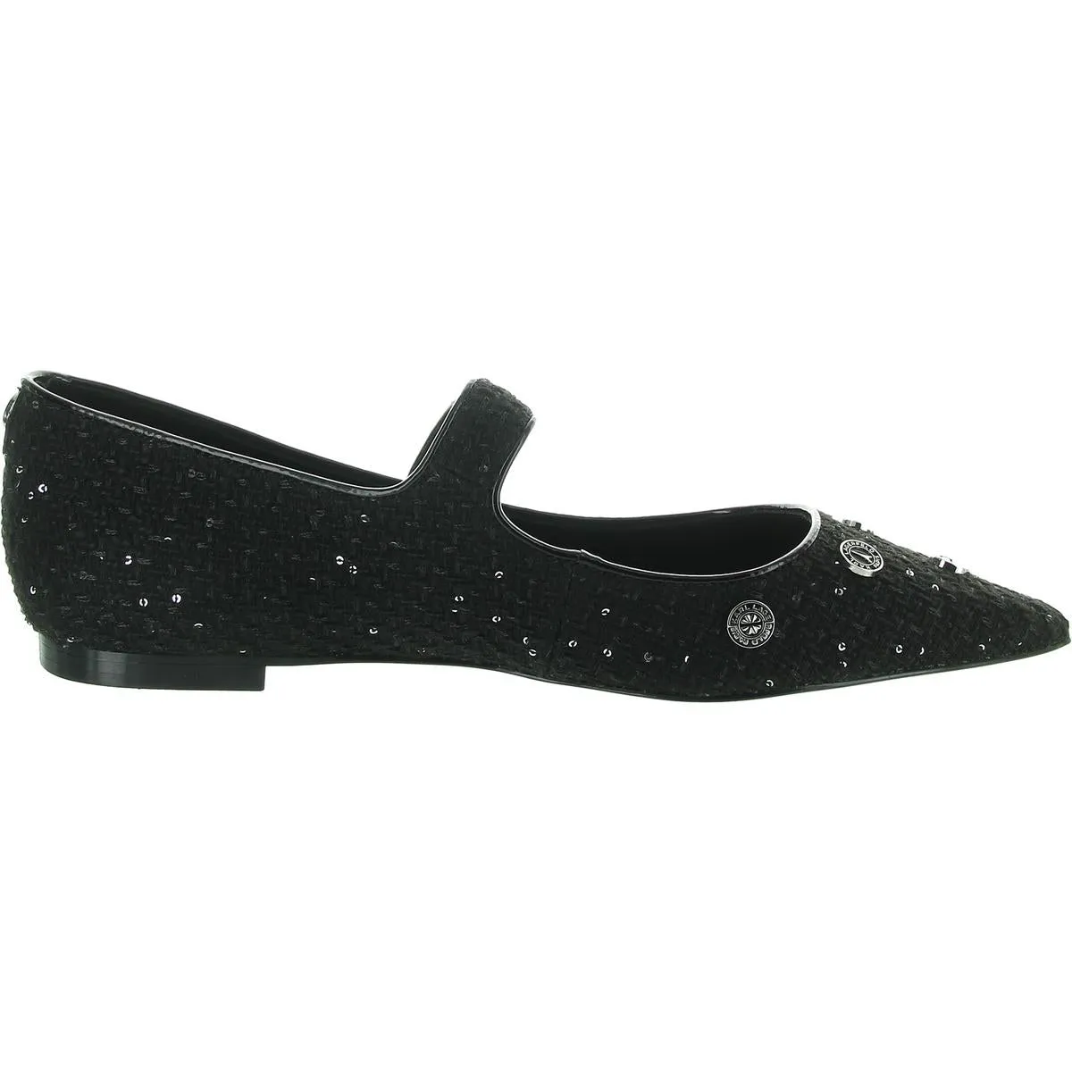 Vicci Womens Embellished Woven Mary Janes