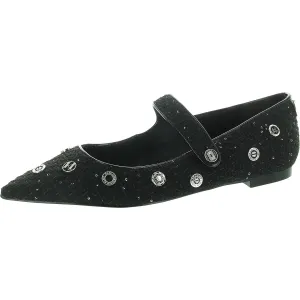 Vicci Womens Embellished Woven Mary Janes