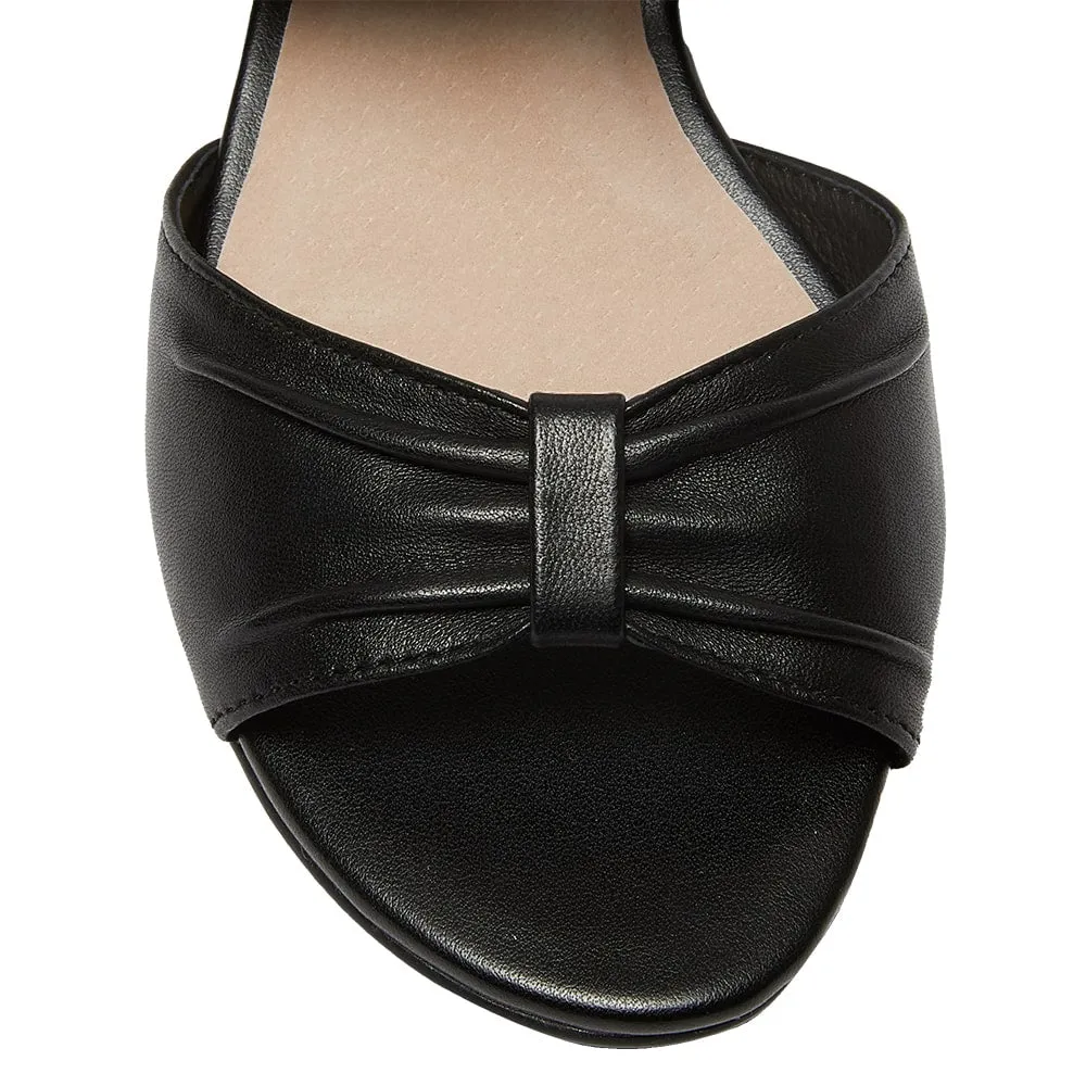 Vicky Heel in Black Leather