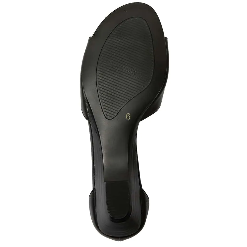 Vince Heel in Black Leather