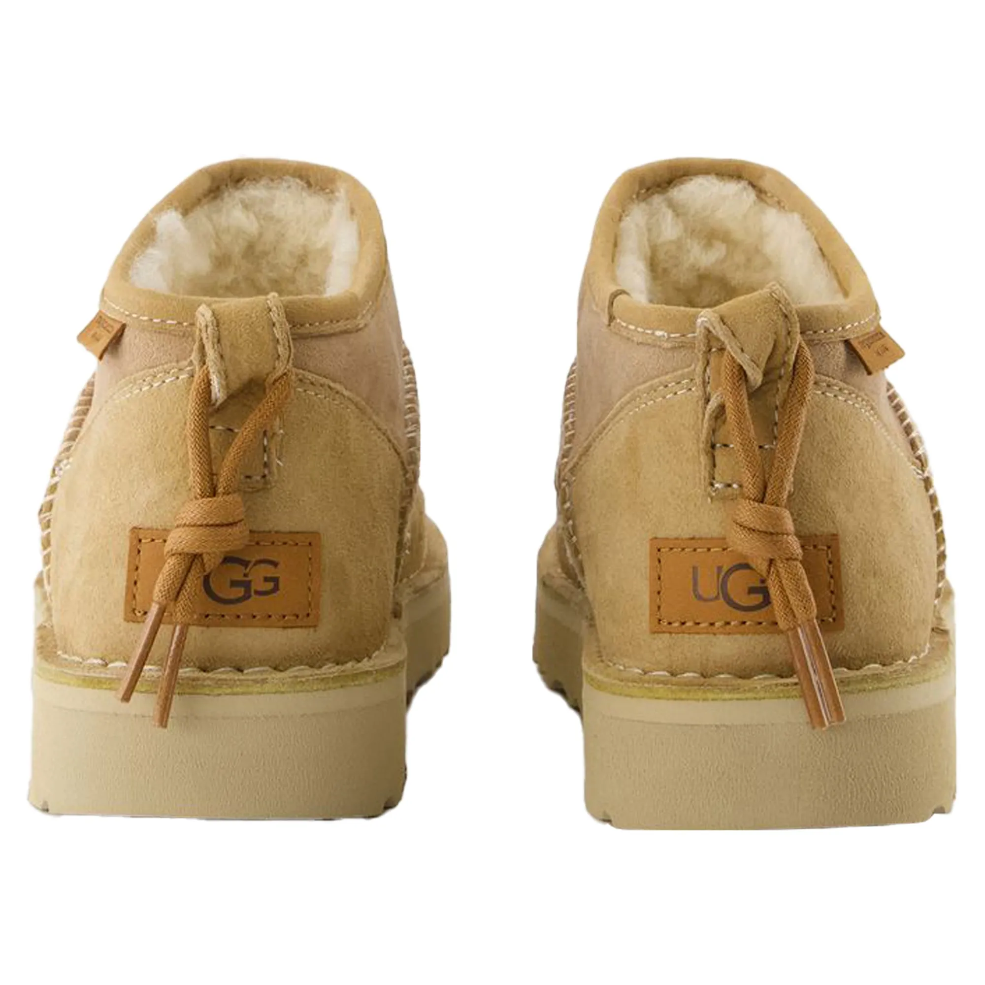 W Ultra Mini Crafted Regenerate Boots - UGG - Leather - Beige