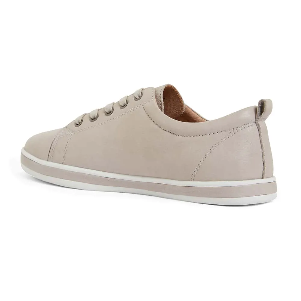 Waffle Sneaker in Light Grey Leather