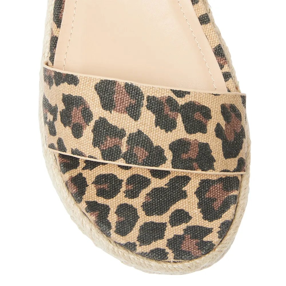 Warner Sandal in Animal Fabric