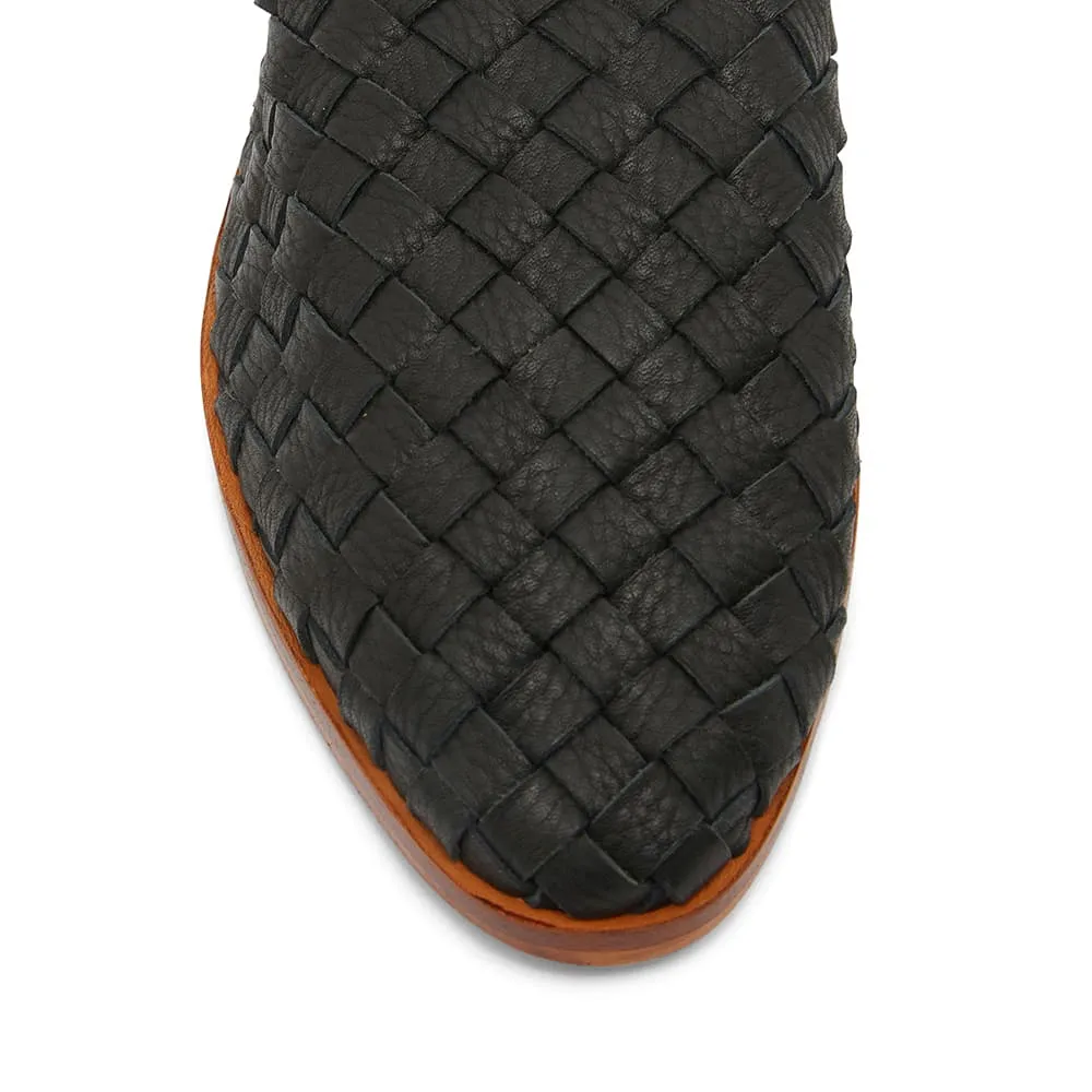 Watson Slide in Black Leather