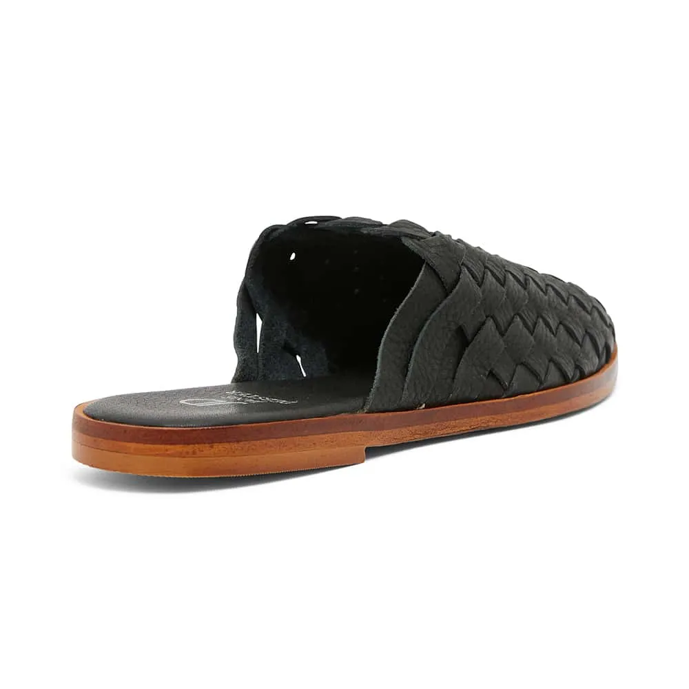 Watson Slide in Black Leather