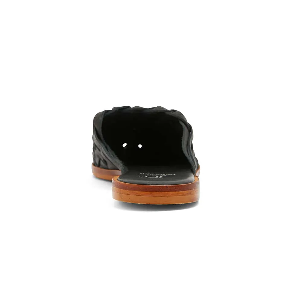 Watson Slide in Black Leather