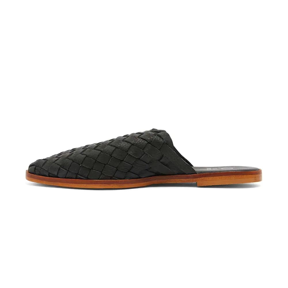 Watson Slide in Black Leather