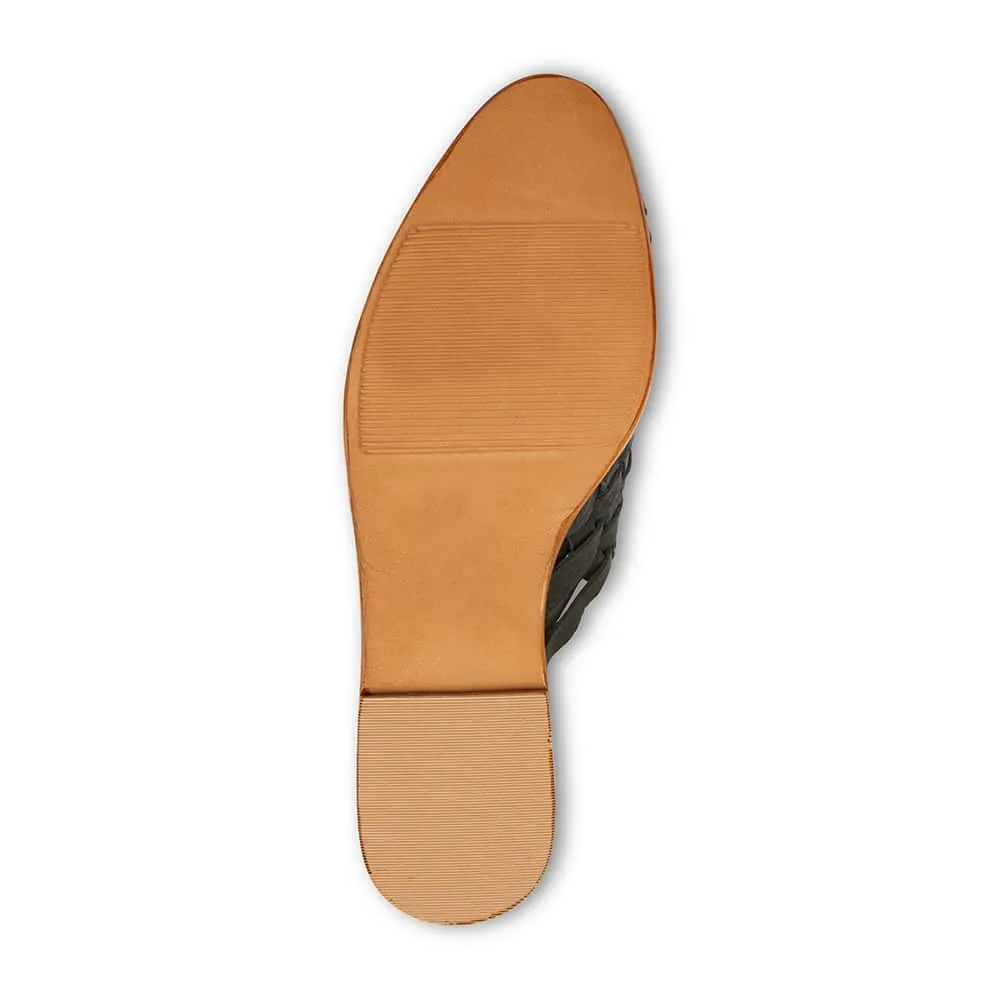 Watson Slide in Black Leather