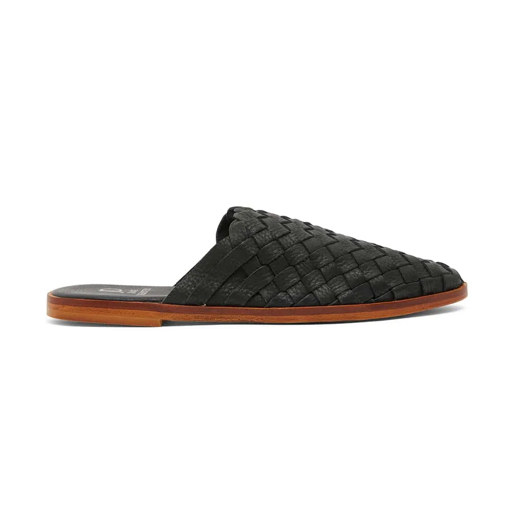 Watson Slide in Black Leather