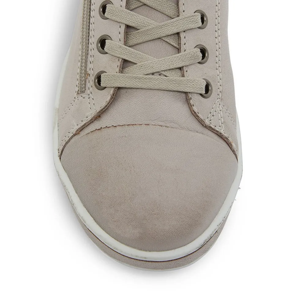 Whisper Sneaker in Light Grey Leather