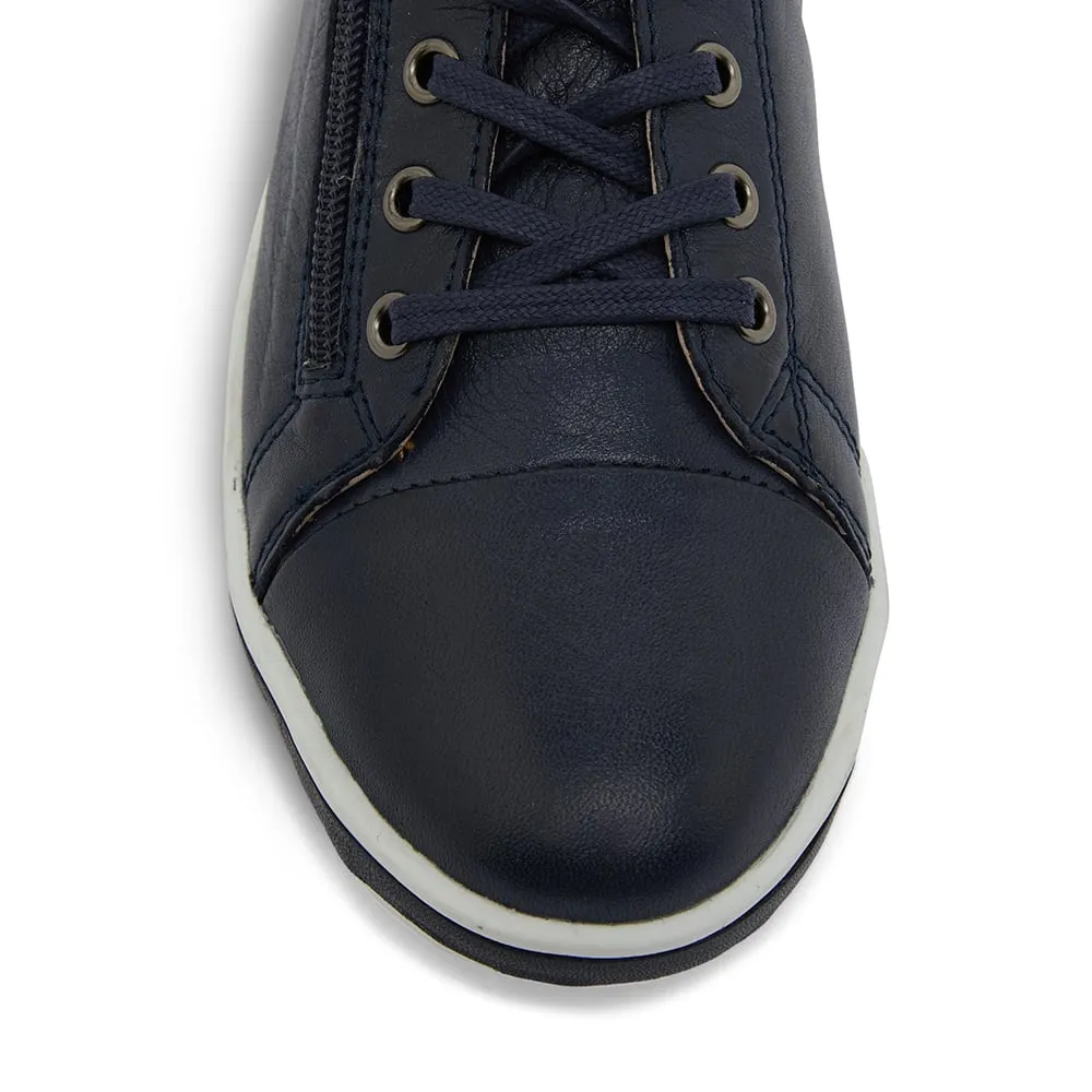 Whisper Sneaker in Navy Leather
