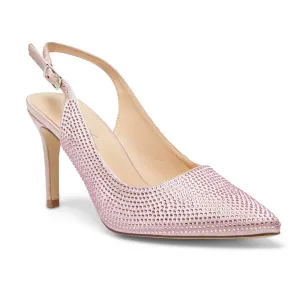 Whitney Heel in Pink Satin