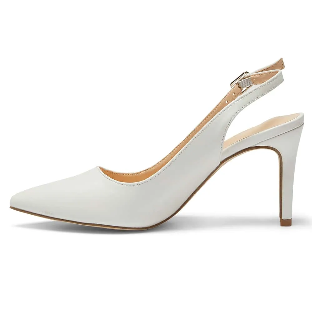 Whiz Heel in White Smooth