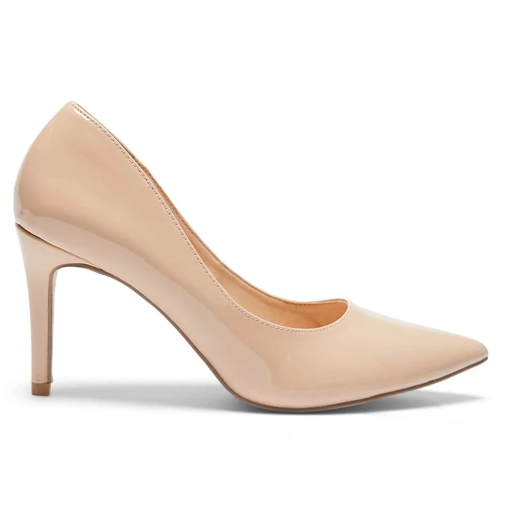 Wild Heel in Nude Patent