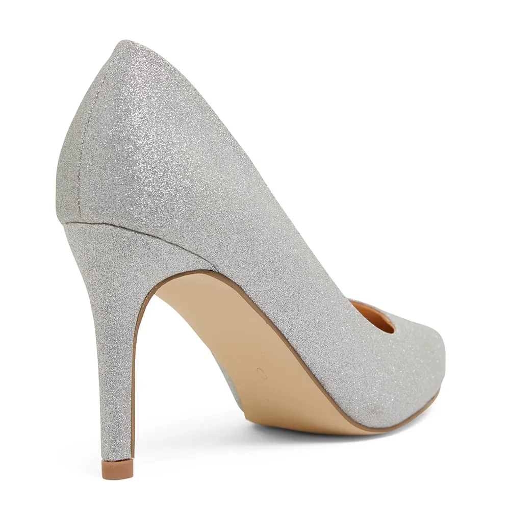 Wild Heel in Silver Glitter