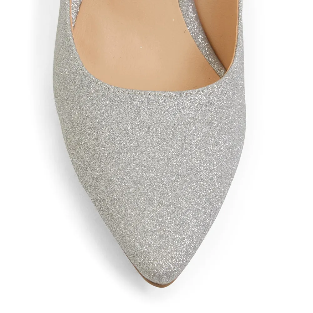 Wild Heel in Silver Glitter