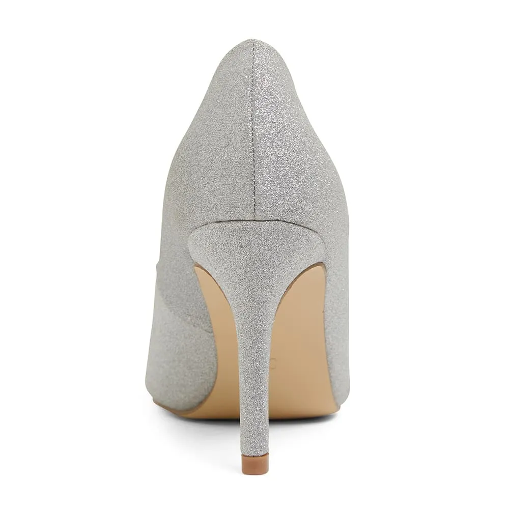 Wild Heel in Silver Glitter