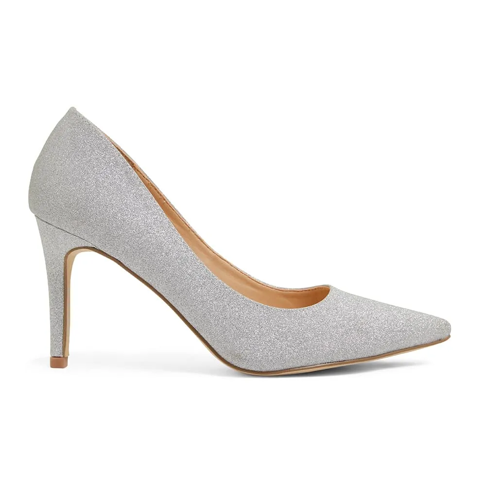 Wild Heel in Silver Glitter