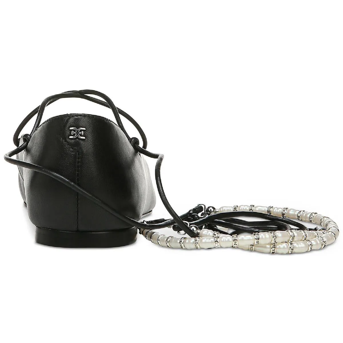Winslet Womens Leather Lace-Up Ballet Flats