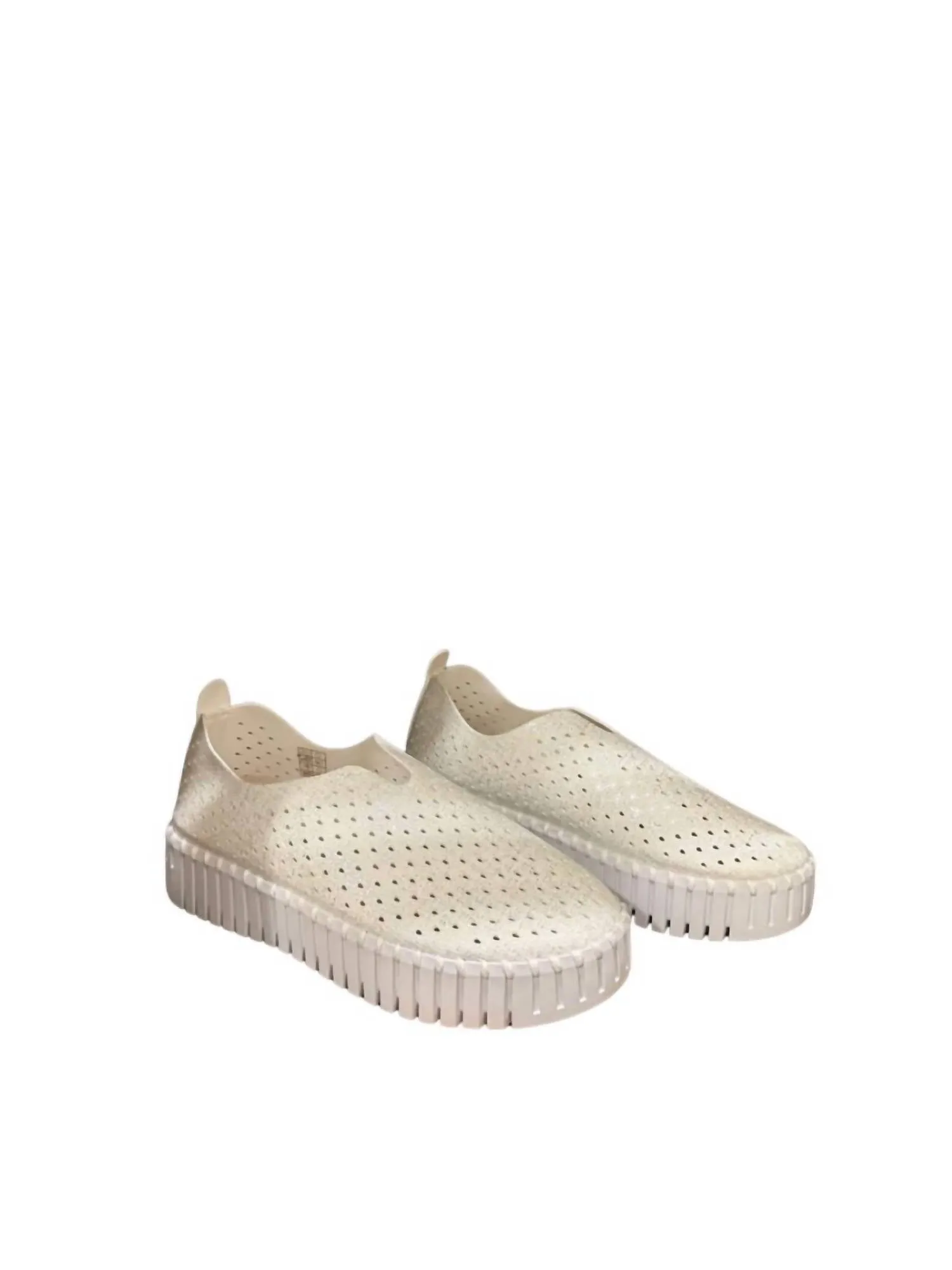 Women Tulip U0023 Platform Slip On Shoes In White Sparkle