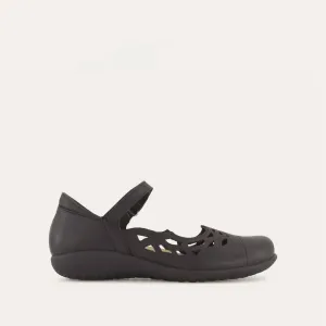 Women's Agathis Flat Shoes - Medium In Soft Black Leather