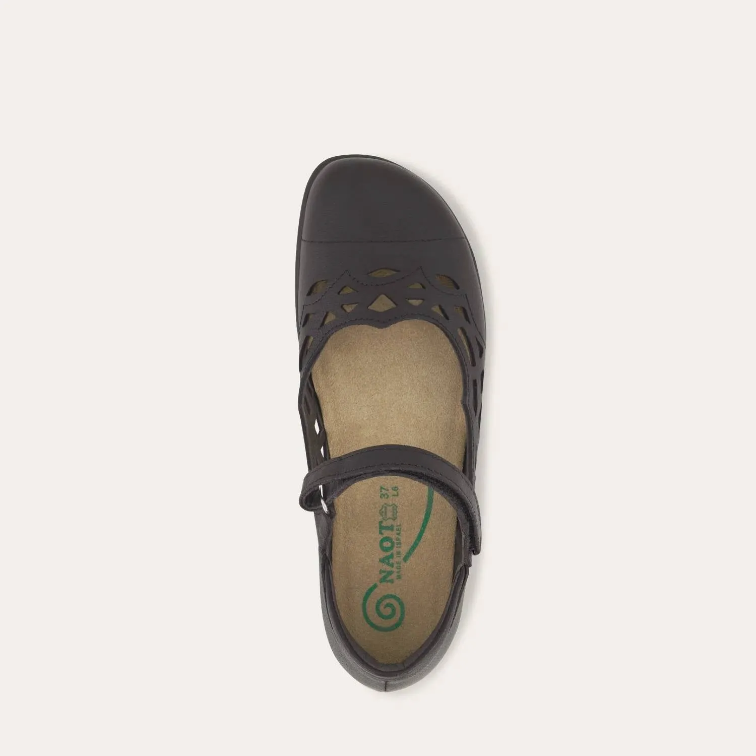 Women's Agathis Flat Shoes - Medium In Soft Black Leather