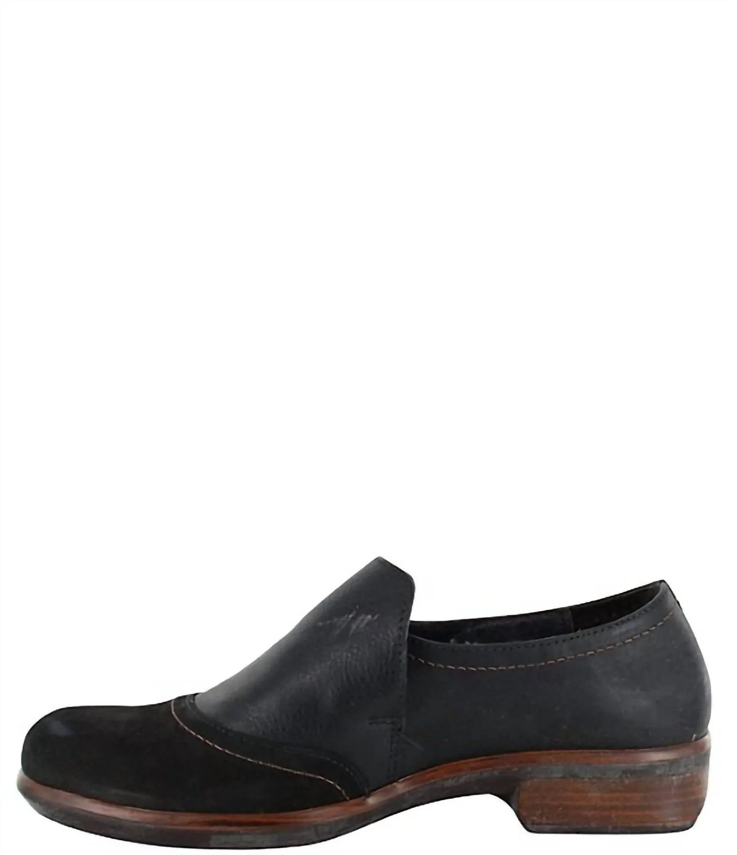 Women's Angin Mixed Leather Loafers In Black