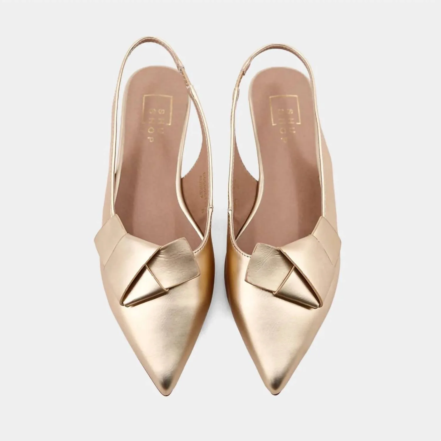 Women's Audrey Slingbacks Flats In Gold