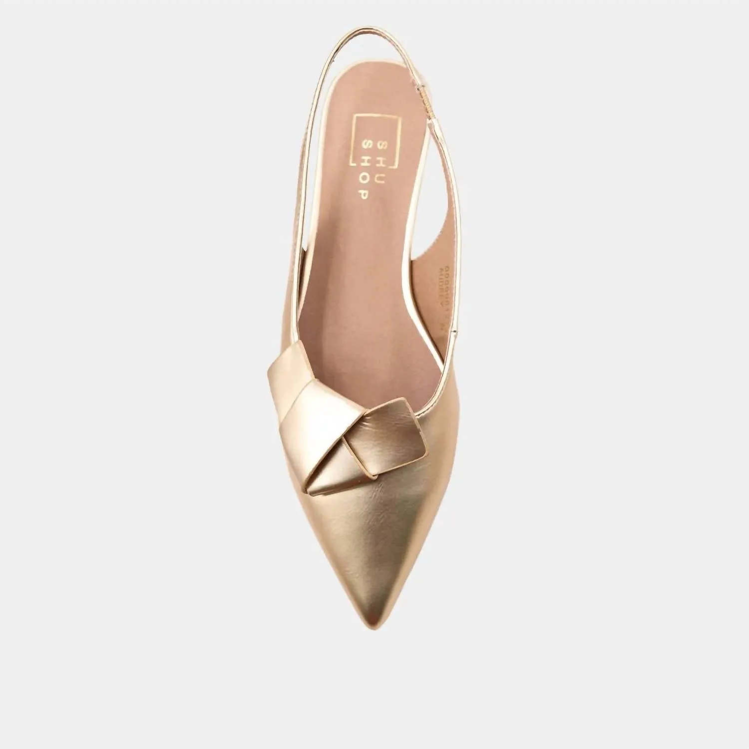 Women's Audrey Slingbacks Flats In Gold