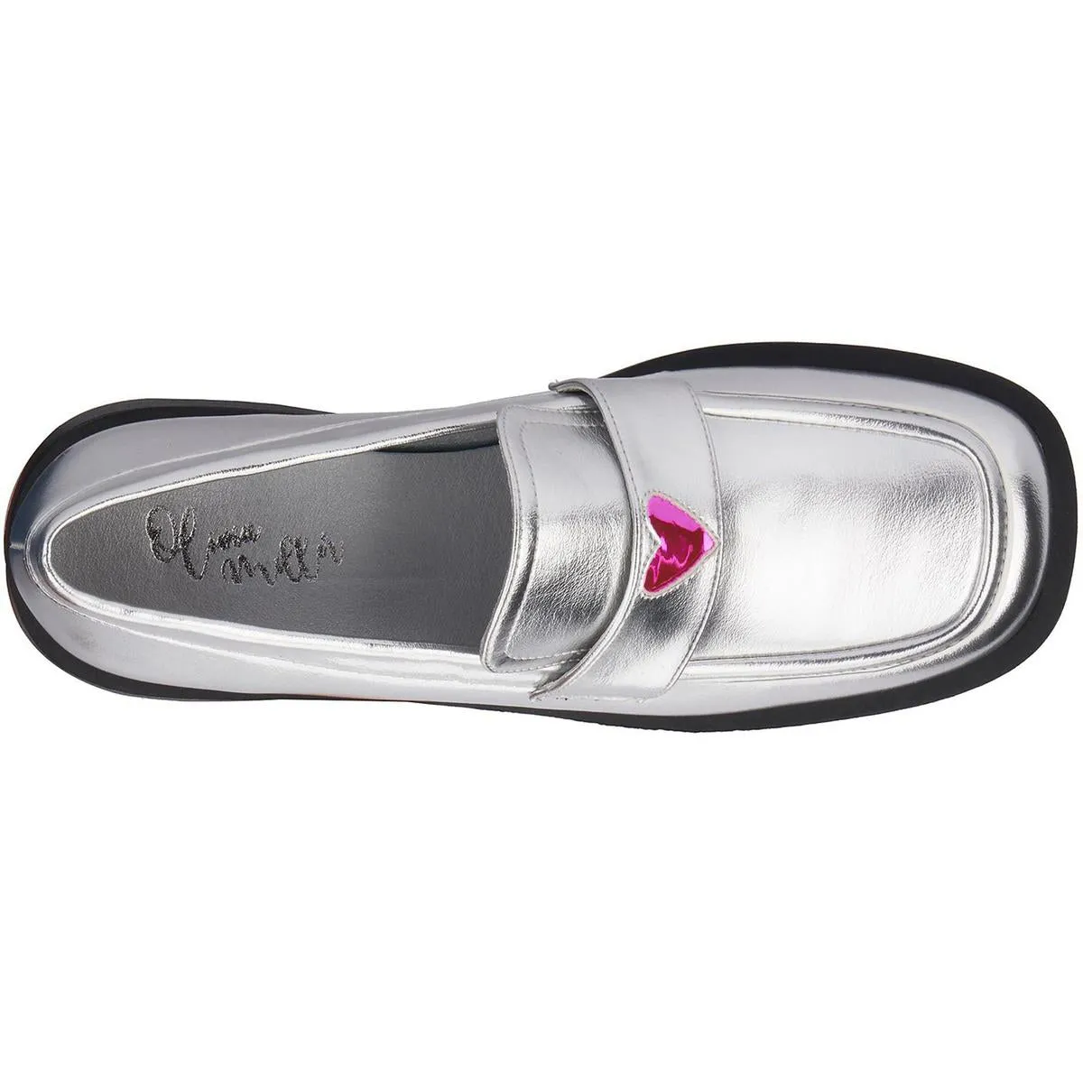 Womens Block Heel Man Made Loafers