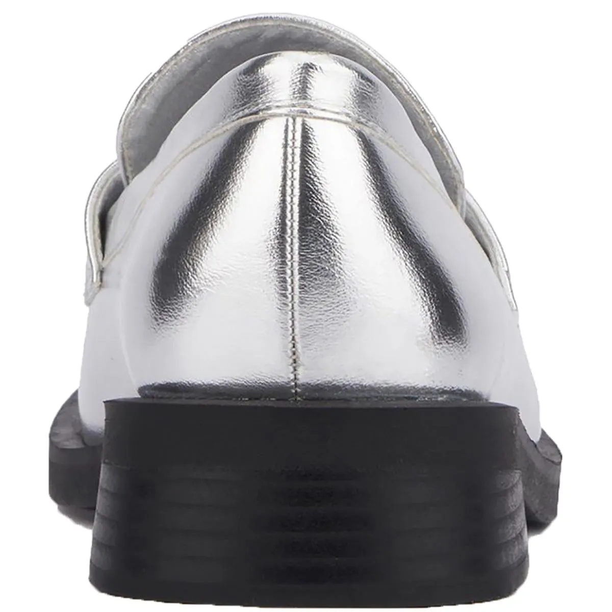 Womens Block Heel Man Made Loafers