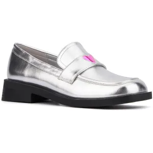 Womens Block Heel Man Made Loafers