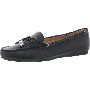 Womens Bow Leather Loafers
