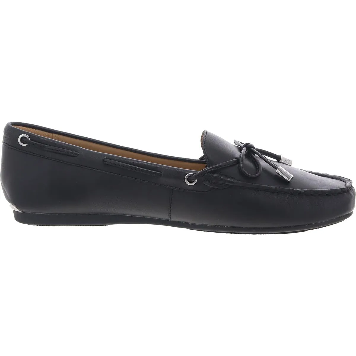 Womens Bow Leather Loafers