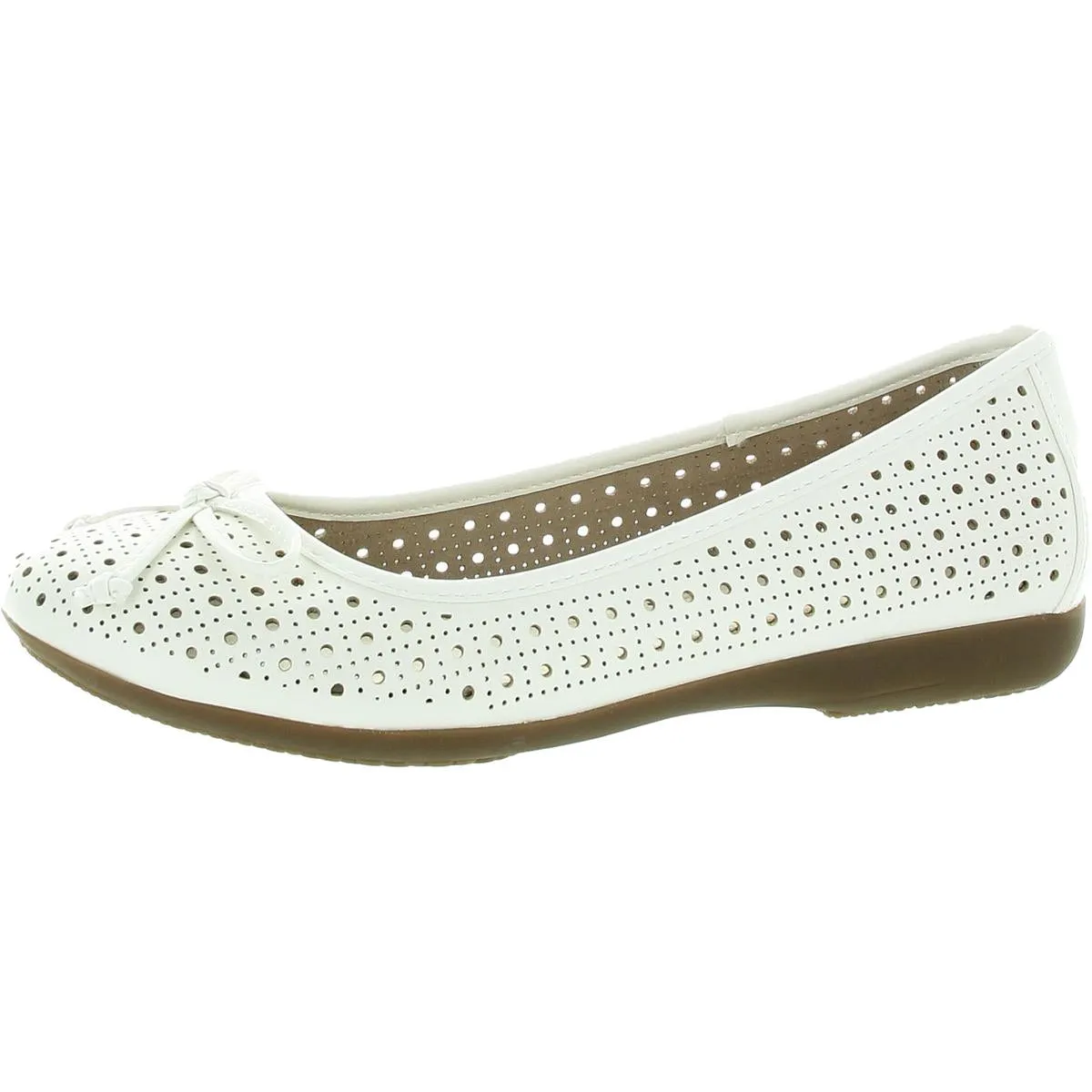 Womens Bow Manmade Flat Shoes