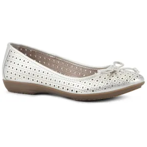 Womens Bow Manmade Flat Shoes