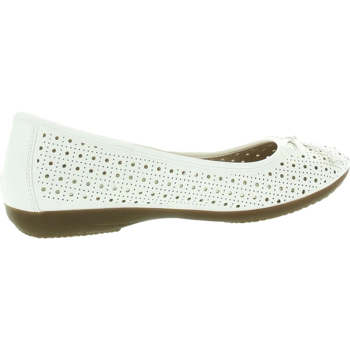 Womens Bow Manmade Flat Shoes