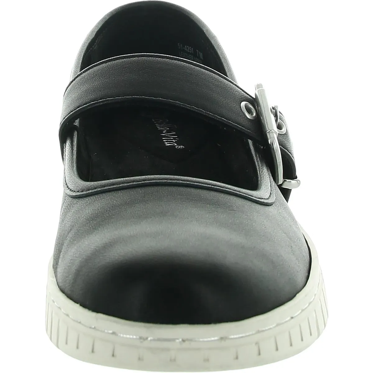 Womens Buckle Leather Mary Janes