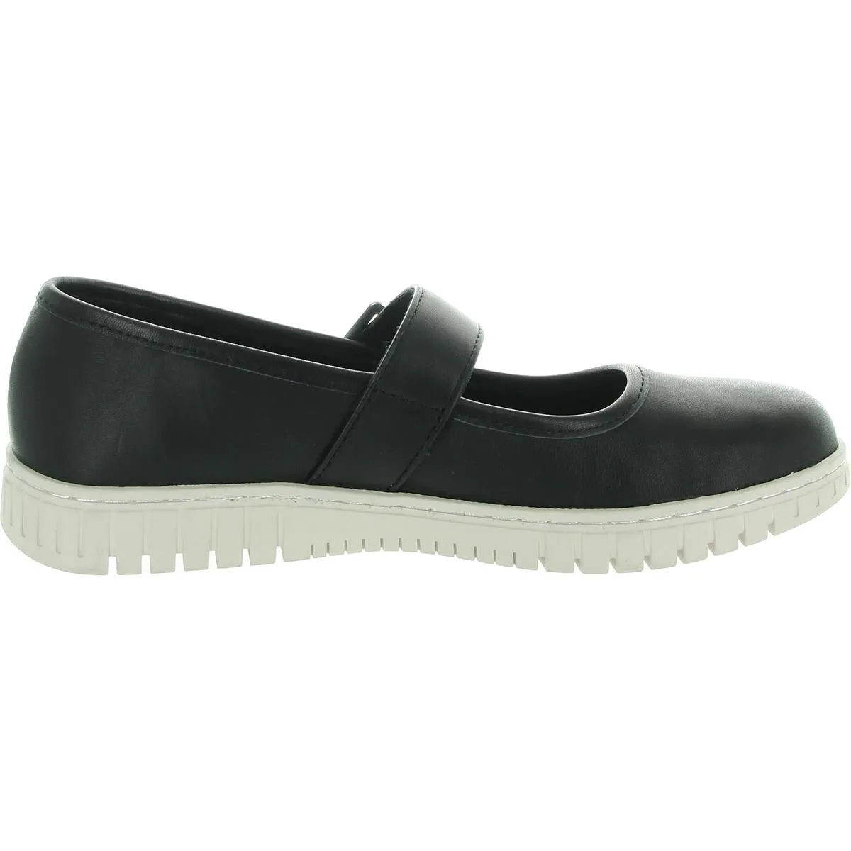 Womens Buckle Leather Mary Janes