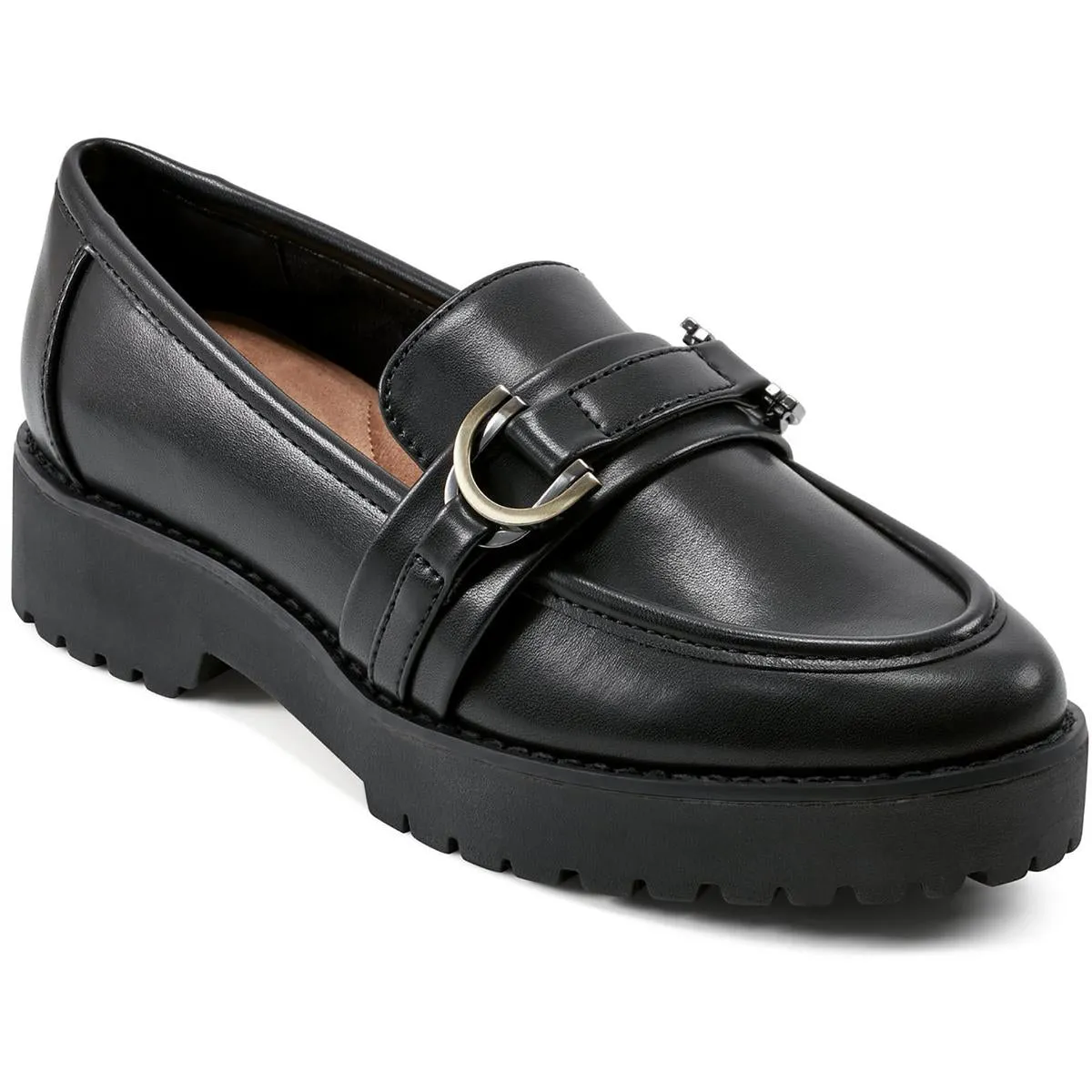 Womens Comfort Insole Faux Leather Loafers