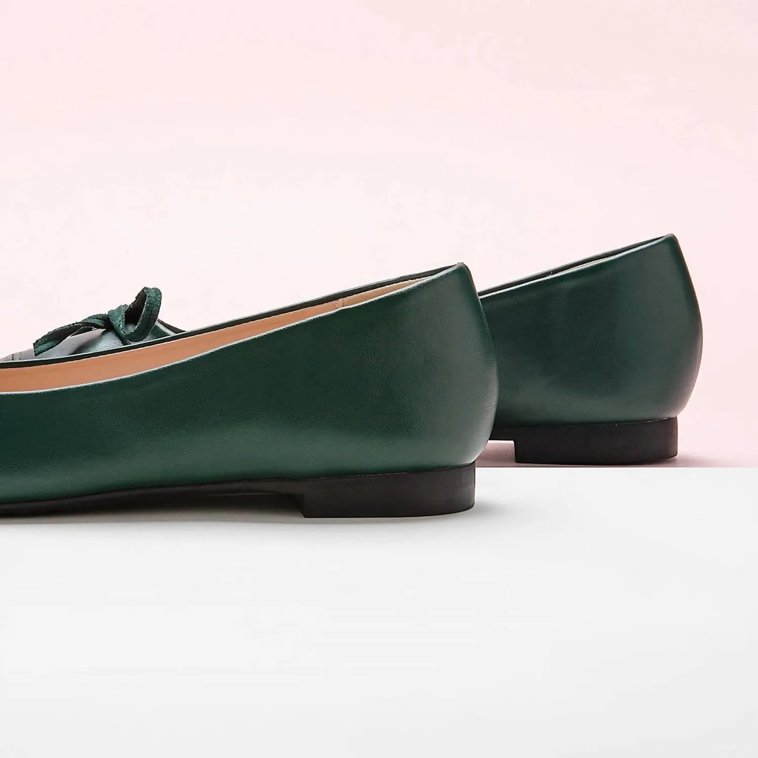 Women's Elena Cap-Toe Ballet Flats In Dark Green