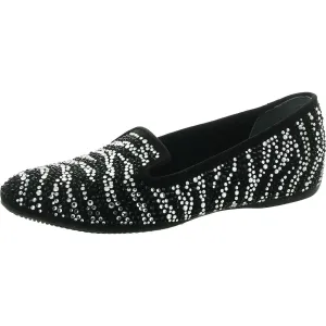 Womens Embellished Canvas Flat Shoes
