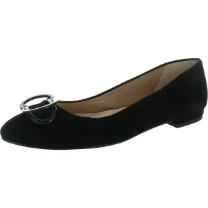 Womens Embellished Leather Flat Shoes