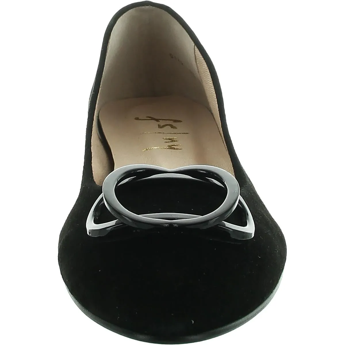 Womens Embellished Leather Flat Shoes