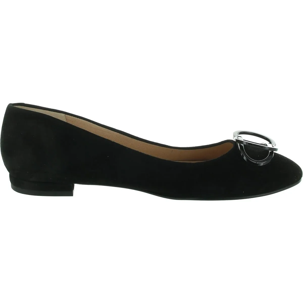Womens Embellished Leather Flat Shoes