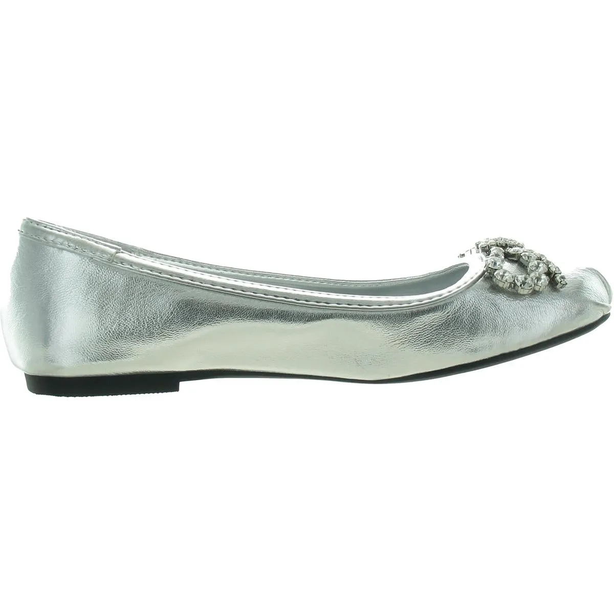 Womens Embellished Man Made Ballet Flats