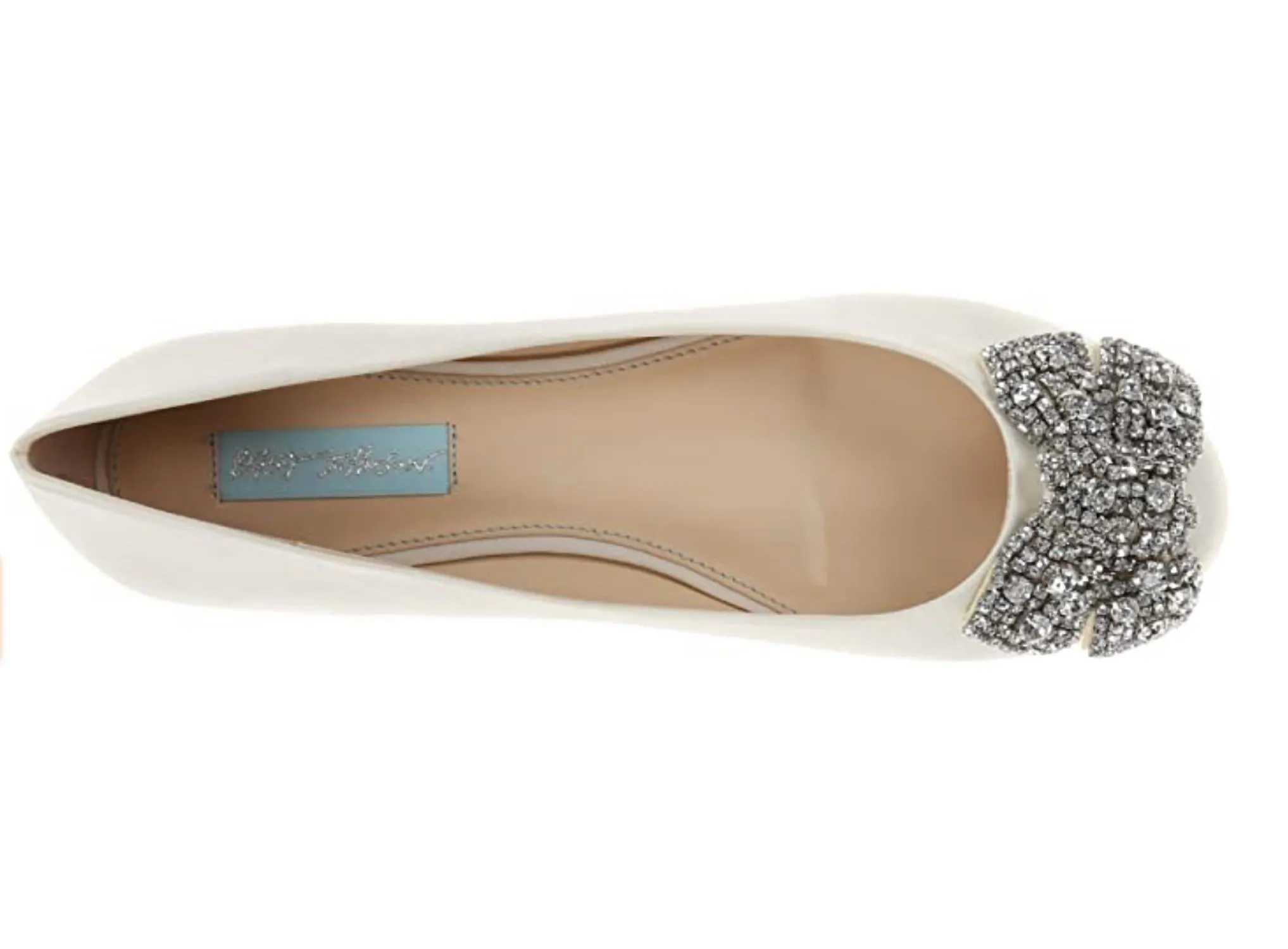 Women's Ever Satin Flat Shoes In Ivory